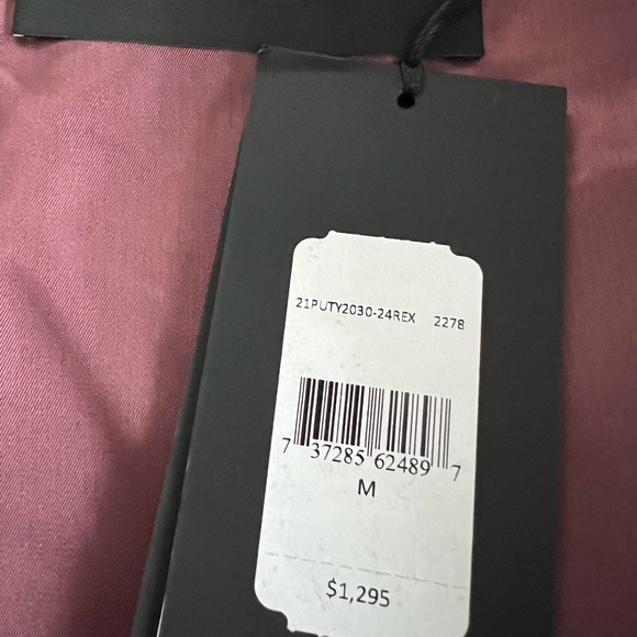 NWT Gorski Fur Vest in maroon purple red chevron punched stripe - Picture 8 of 9